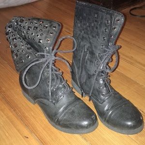 Pink and Pepper combat boots